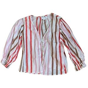 Velvet by Graham & Spencer Candystripe Button Up Blouse